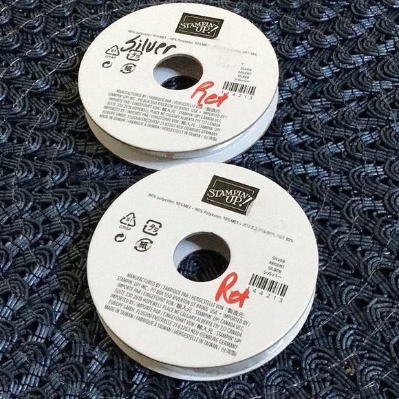 Stampin’ Up! Silver Argent Silber144213 Ribbon Bundle of 2 - Picture 2 of 2